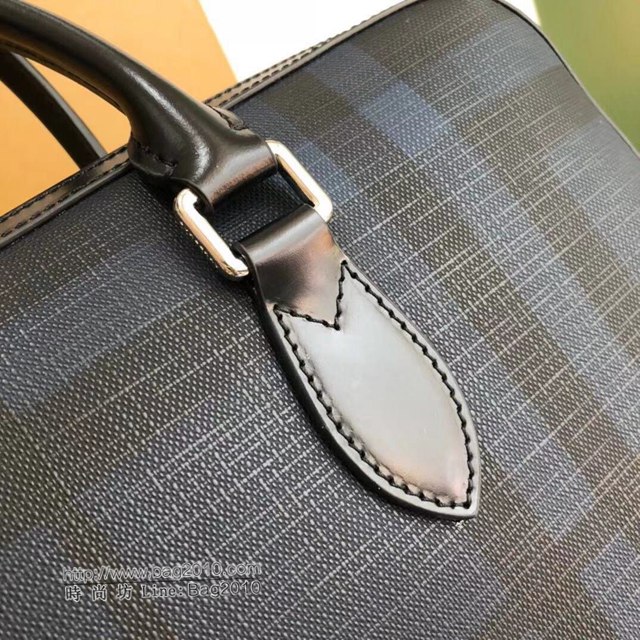 Burberry專櫃新款男包 巴寶莉經典煙熏格紋男士手提公事包  db1245